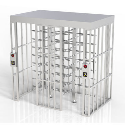 Security Stainless Steel Full Height Turnstile RS232 Interface 70W Power Consumption